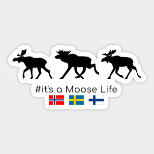 Animals in Scandinavian traffic Sticker